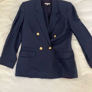 Talbots Classic Navy Blazer with Gold Buttons